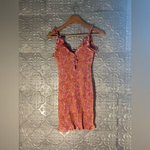 Japna fitted floral dress -size xs stretch spring summer vacation resort wear